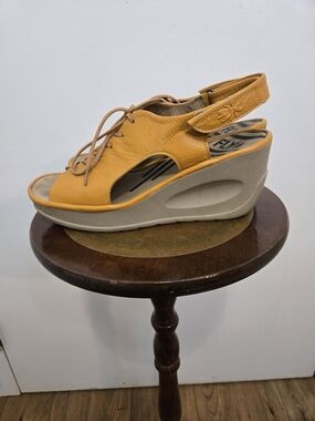 Fly London Women's Jart Honey Mousse Wedge Sandal Anthropologie